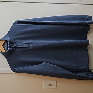 No 99 Wayne Gretzky Collection Mock Neck 1/4 zip- Blue Sweater - Size L 42-44